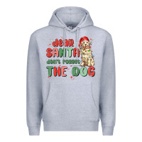 Heather Grey dear santa dont forget the dog Premium Hoodie - MaliasSmallBusiness