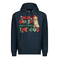 Navy dear santa dont forget the dog Premium Hoodie - MaliasSmallBusiness
