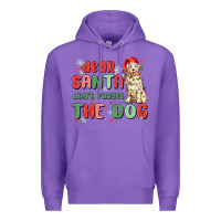 Purple dear santa dont forget the dog Premium Hoodie - MaliasSmallBusiness