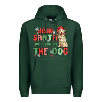 Sports Green dear santa dont forget the dog Premium Hoodie - MaliasSmallBusiness