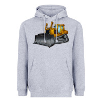 Heather Grey Bulldozer Heavyweight Hoodie - LillyAllenDesigns