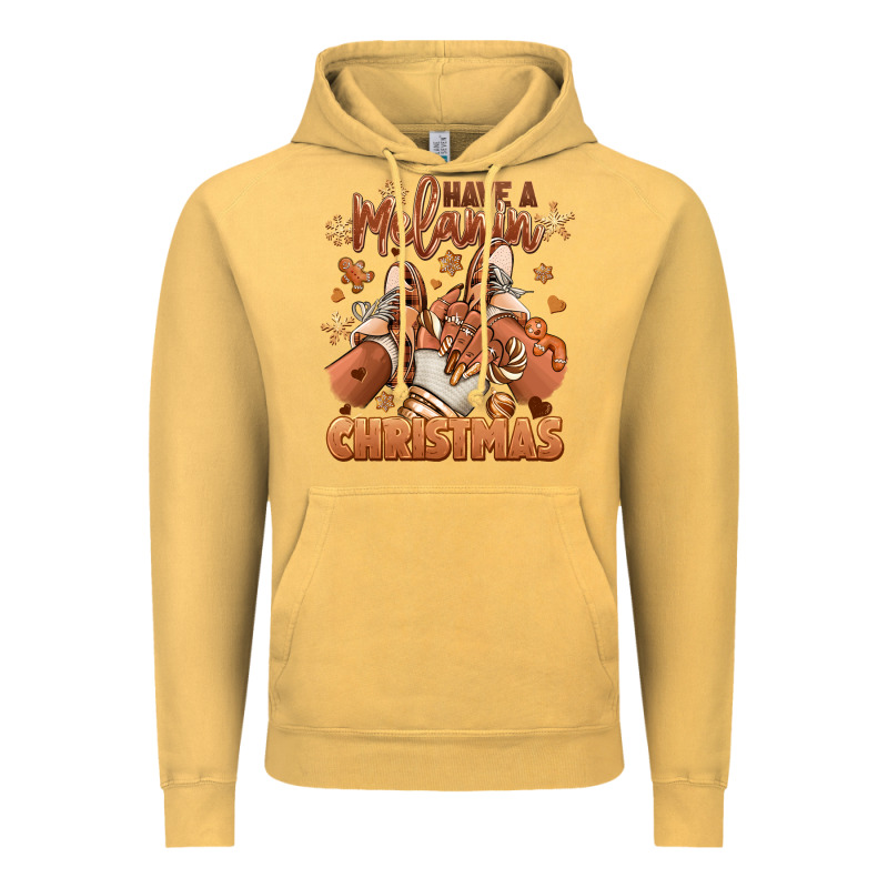 Have A Melanin Christmas Black Girl Sneakers Vintage Hoodie by RanaPortraitStore | Teevron