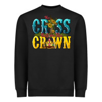 Black the cross before the crown Heavyweight Sweatshirt - texasbilliewilder