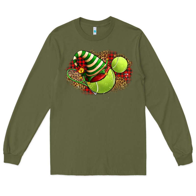 Tennis Christmas With Racket And Hat Long Sleeve Tee by FaDigitalArtStudio | Teevron