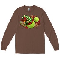 Chestnut Tennis Christmas With Racket And Hat Long Sleeve Tee - FaDigitalArtStudio