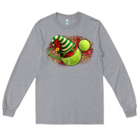 Heather Grey Tennis Christmas With Racket And Hat Long Sleeve Tee - FaDigitalArtStudio