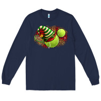 Navy Tennis Christmas With Racket And Hat Long Sleeve Tee - FaDigitalArtStudio