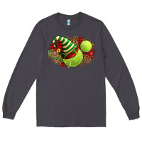 Smoke Tennis Christmas With Racket And Hat Long Sleeve Tee - FaDigitalArtStudio
