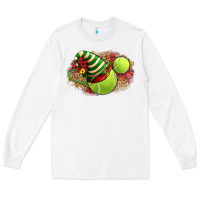 White Tennis Christmas With Racket And Hat Long Sleeve Tee - FaDigitalArtStudio