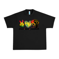 Black peace love juneteenth Urban Heavy Tee - BarkalooDesign