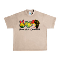 French Oak peace love juneteenth Urban Heavy Tee - BarkalooDesign