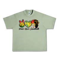 Oil Green peace love juneteenth Urban Heavy Tee - BarkalooDesign
