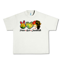 Pistachio peace love juneteenth Urban Heavy Tee - BarkalooDesign
