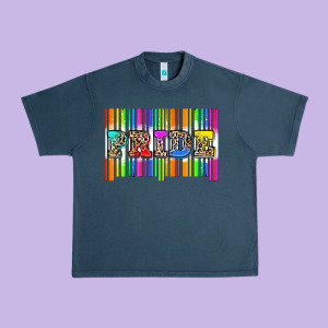 Pride Barcode Urban Heavy Tee Designed By Zillion Design Studio
