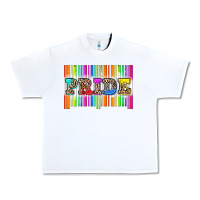 White pride barcode Urban Heavy Tee - Zillion Design Studio