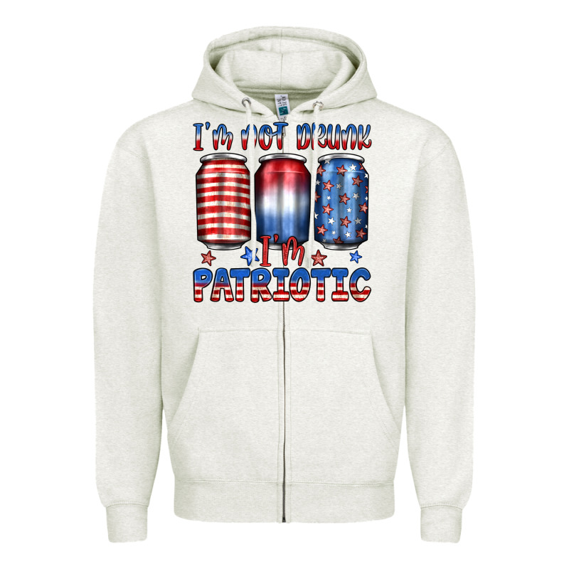 I'm Not Drunk I'm Patriotic Zipper Hoodie by JahusDesignShop | Teevron