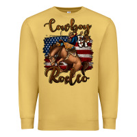 Antique Gold Cowboy Up Rodeo Bucking Bronco Premium Sweatshirt - Jasminsmagicworld