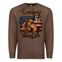 Chestnut Cowboy Up Rodeo Bucking Bronco Premium Sweatshirt - Jasminsmagicworld