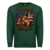Sports Green Cowboy Up Rodeo Bucking Bronco Premium Sweatshirt - Jasminsmagicworld