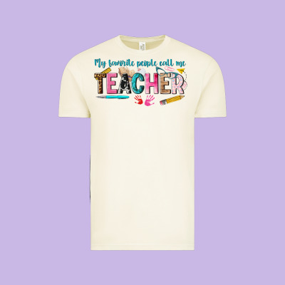 My Favorite People Call Me Teacher Vintage Tee Designed By Texasbilliewilder