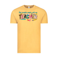 Vintage Mustard my favorite people call me teacher Vintage Tee - texasbilliewilder