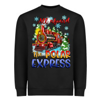 Black all aboard the polar express Heavyweight Sweatshirt - Zillion Design Studio