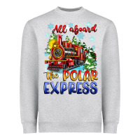 Heather Grey all aboard the polar express Heavyweight Sweatshirt - Zillion Design Studio