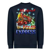 Navy all aboard the polar express Heavyweight Sweatshirt - Zillion Design Studio