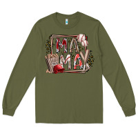 Army Green mama baseball Long Sleeve Tee - RacoonDesign