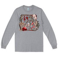 Heather Grey mama baseball Long Sleeve Tee - RacoonDesign