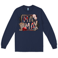 Navy mama baseball Long Sleeve Tee - RacoonDesign