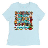 Baby Blue bonfires flannels smores Ladies Tee - AdoDesignShop