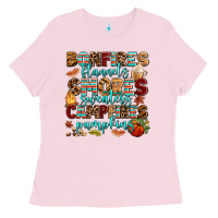 Bubblegum Pink bonfires flannels smores Ladies Tee - AdoDesignShop