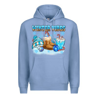 Colony Blue winter vibes Premium Hoodie - MaliasSmallBusiness