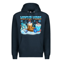 Navy winter vibes Premium Hoodie - MaliasSmallBusiness
