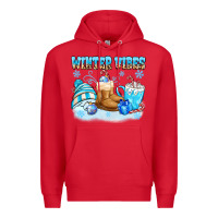Red winter vibes Premium Hoodie - MaliasSmallBusiness