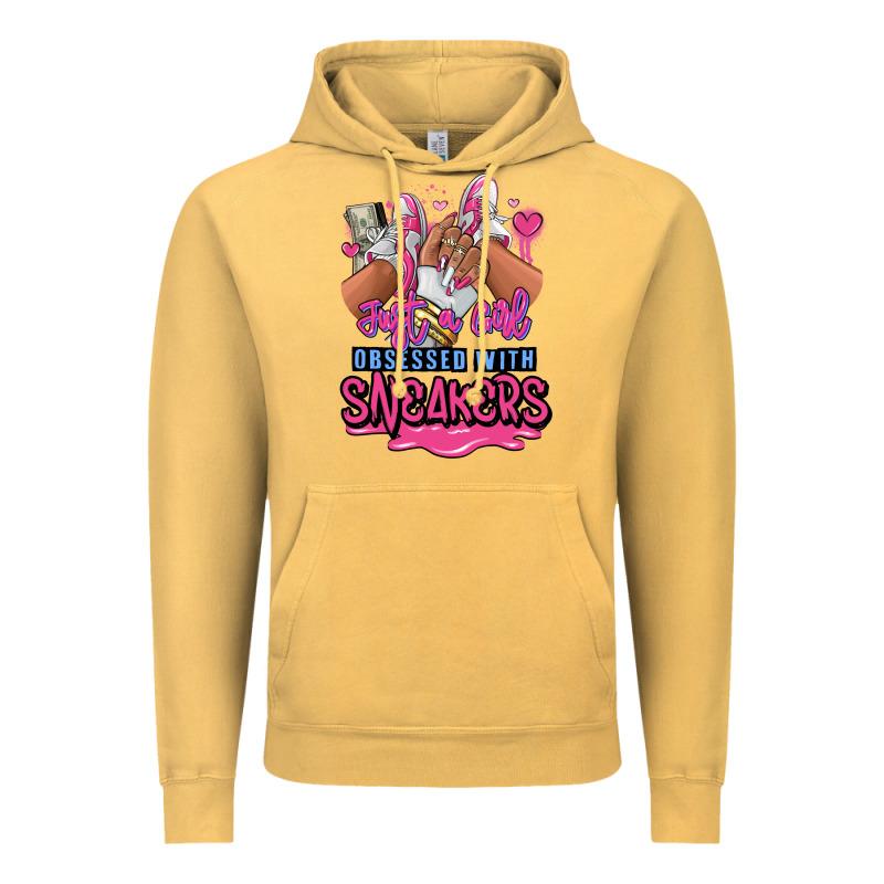 Just A Girl Obsessed With Sneakers Vintage Hoodie by RanaPortraitStore | Teevron