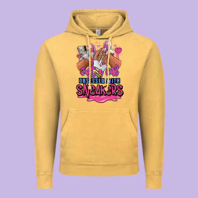 Vintage Hoodie Just a girl obsessed with sneakers