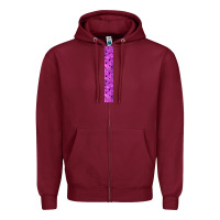 Burgundy Halloween Key Fob Zipper Hoodie - BundleAndBundleShop