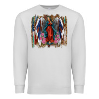 Dove Grey Lady of Guadalupe 4th of july Premium Sweatshirt - Jasminsmagicworld