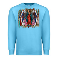 Ocean Blue Lady of Guadalupe 4th of july Premium Sweatshirt - Jasminsmagicworld