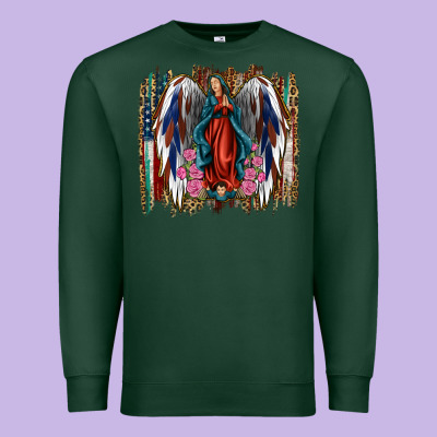 Lady Of Guadalupe 4th Of July Premium Sweatshirt Designed By Jasminsmagicworld