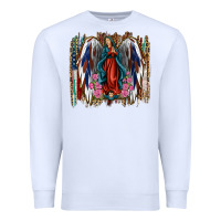 White Lady of Guadalupe 4th of july Premium Sweatshirt - Jasminsmagicworld