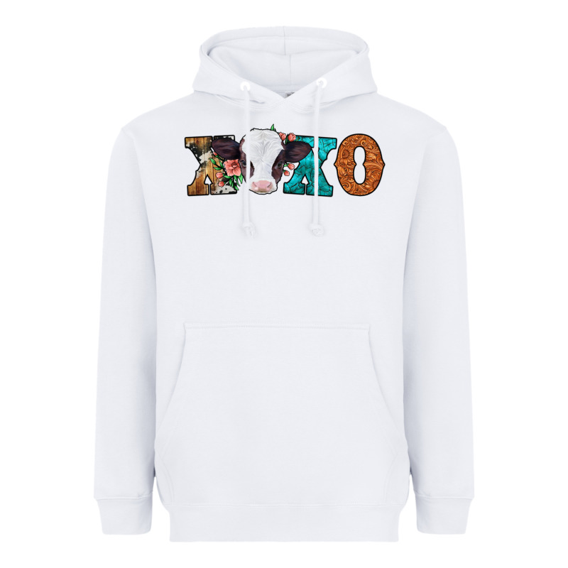 Xoxo Valentines Day Baby Cow Heavyweight Hoodie by Jasminsmagicworld | Teevron