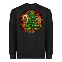 Black Christmas Tree Heavyweight Sweatshirt - RanaPortraitStore