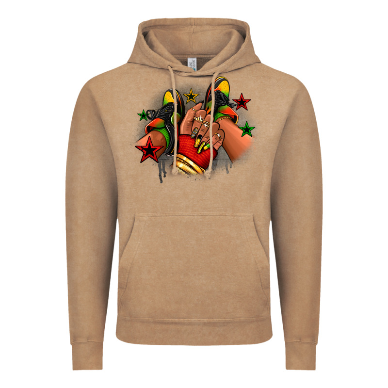 Juneteenth Black Girl Sneakers Vintage Hoodie by RanaPortraitStore | Teevron