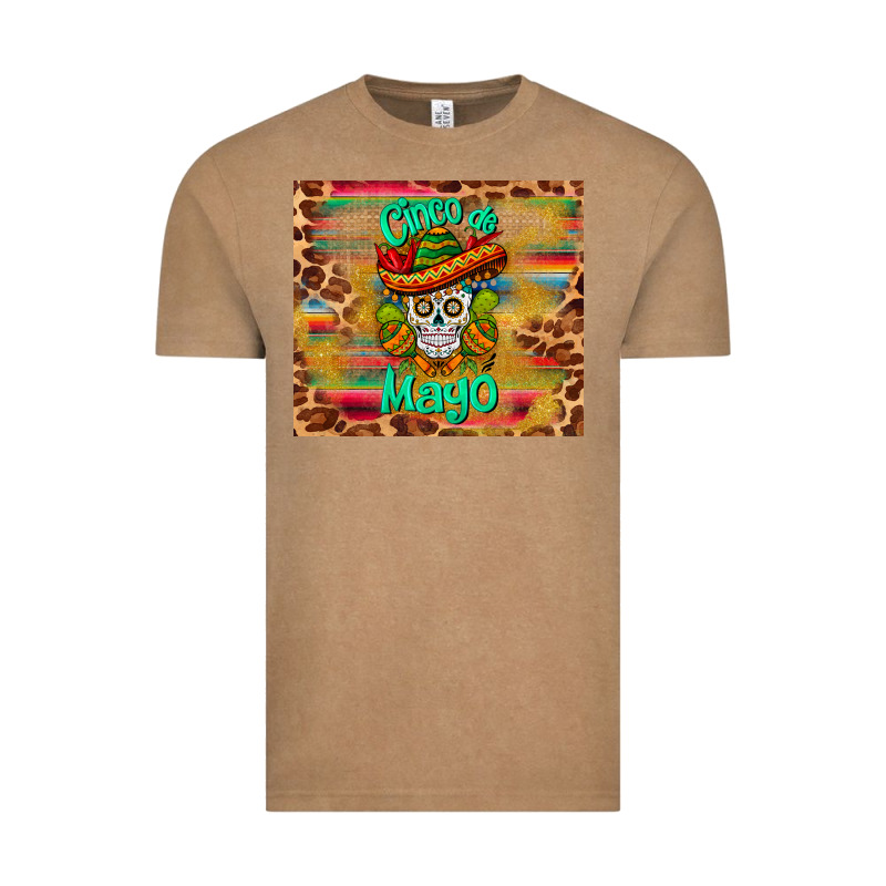 Cinco De Mayo Sombrero Skull Vintage Tee by BarkalooDesign | Teevron