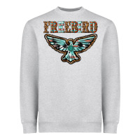 Heather Grey thunderbird freebird Heavyweight Sweatshirt - texasbilliewilder