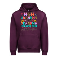 Mauve Wine mom grandma great grandma it's just keeps getting Urban Hoodie - Artiststas