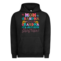 Pigment Black mom grandma great grandma it's just keeps getting Urban Hoodie - Artiststas
